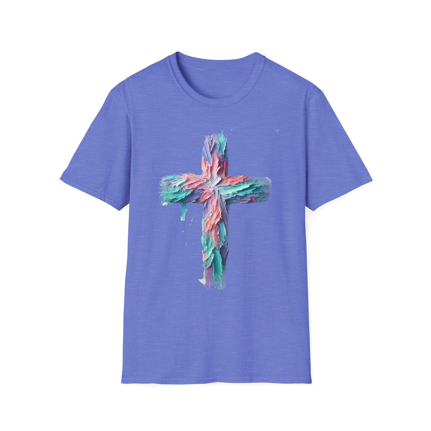 Vibrant Pastel Cross T-Shirt - Perfect for Spring and Summer Celebrations & Gift