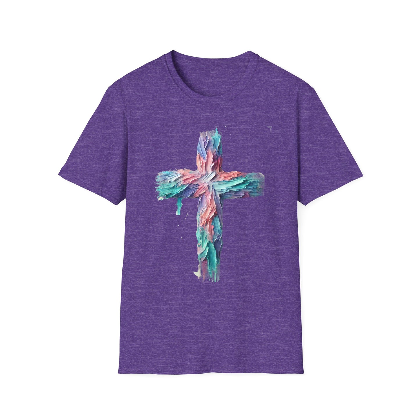 Vibrant Pastel Cross T-Shirt - Perfect for Spring and Summer Celebrations & Gift