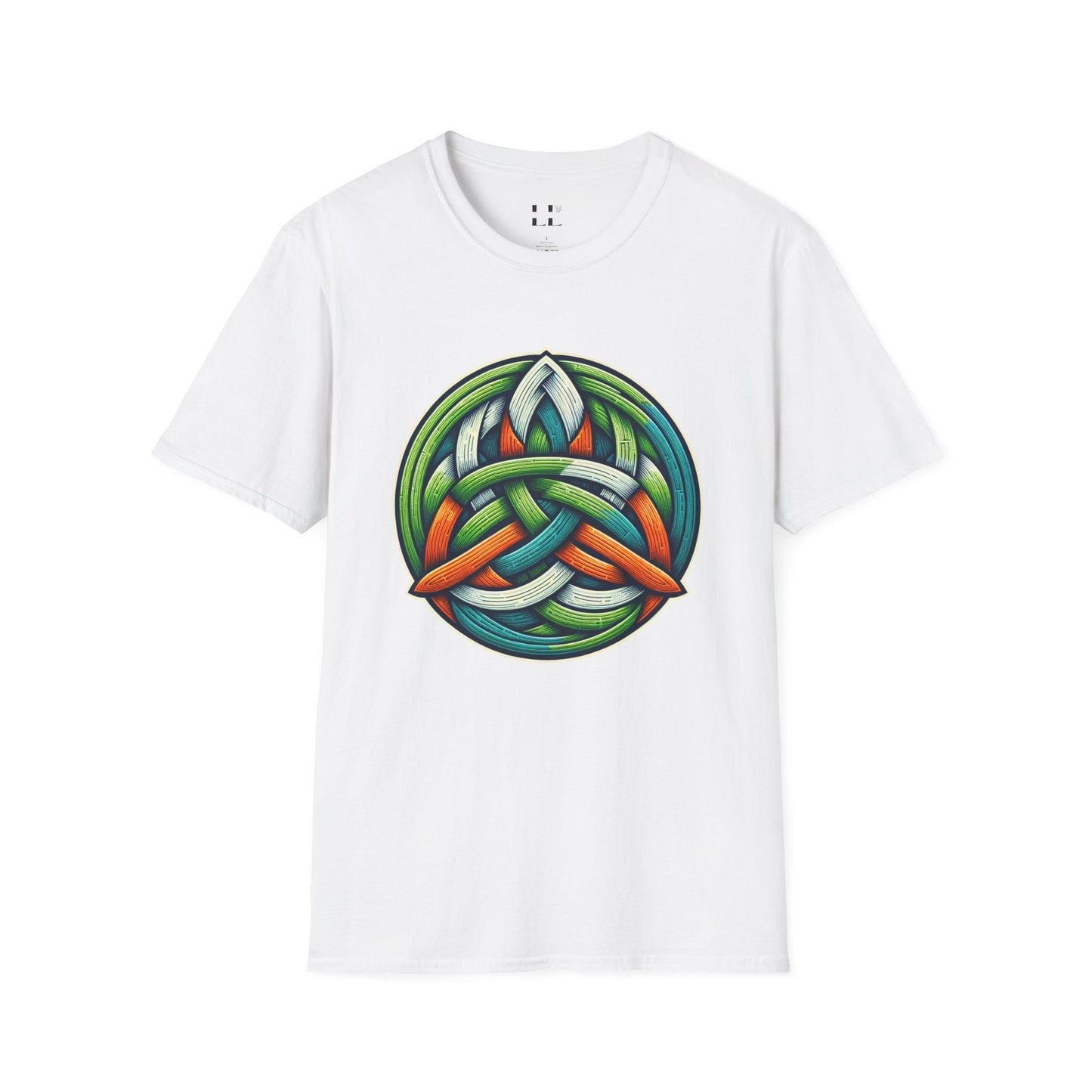 Celtic Knot Unisex Softstyle T-Shirt - Vibrant Nature-Inspired Design