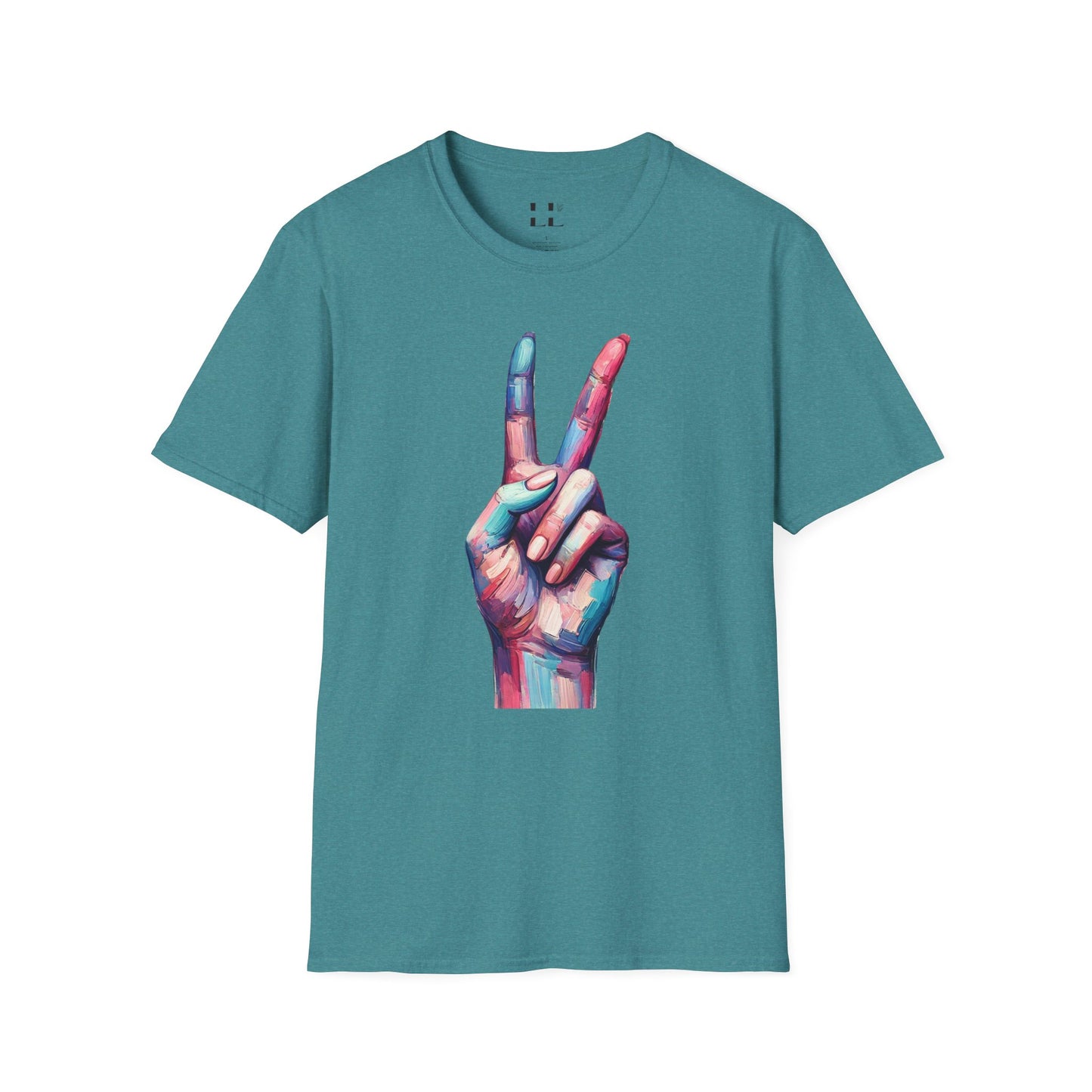 Vibrant Pastel Peace Sign T-Shirt - Perfect for Spring and Summer Celebrations & Gift