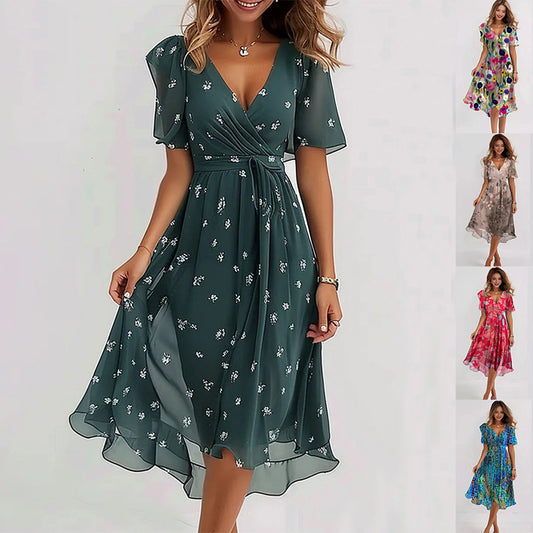 Layered Printed Summer Dress
