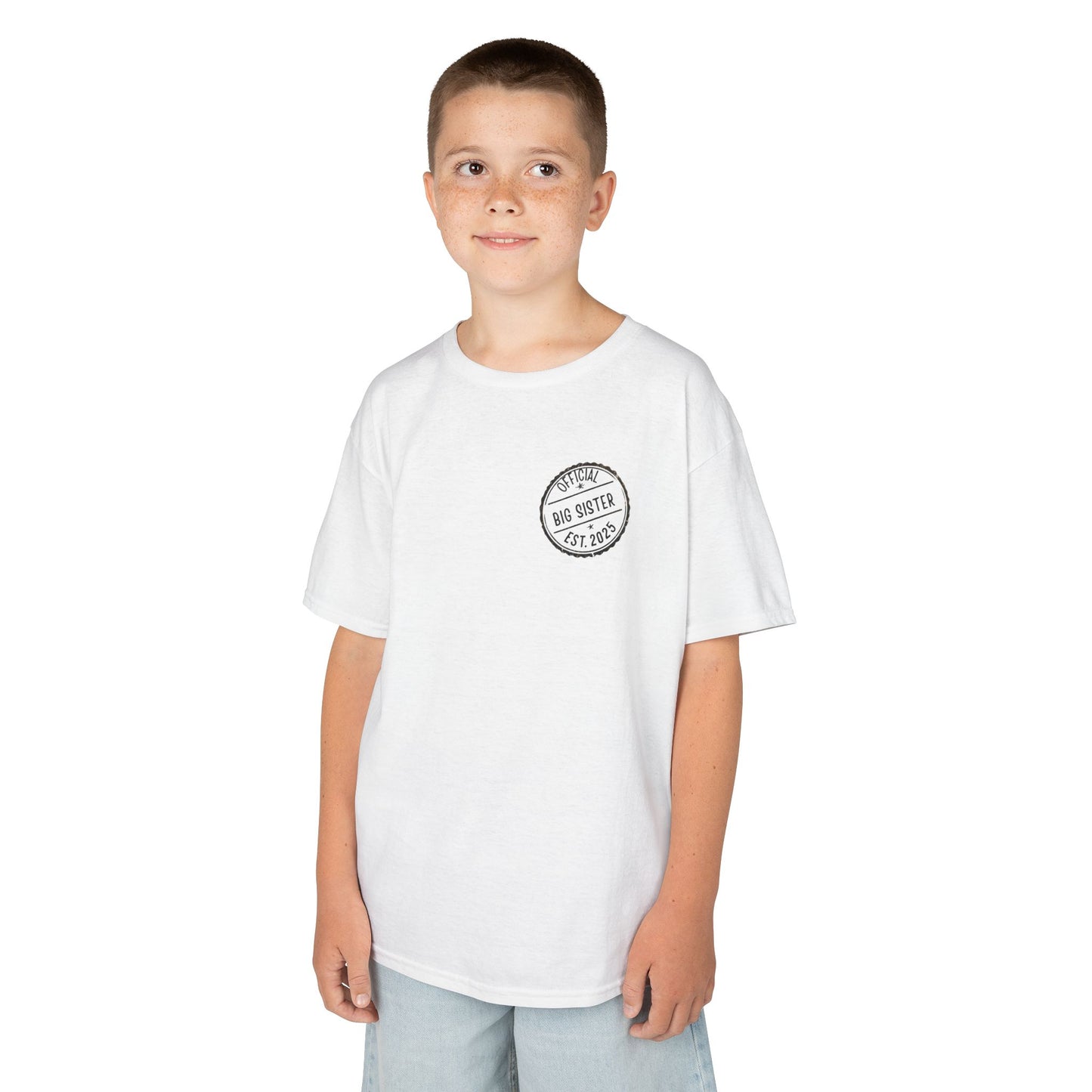 Big Sister Heavy Cotton™ Tee - Comfortable Kids T-Shirt for Special Occasions