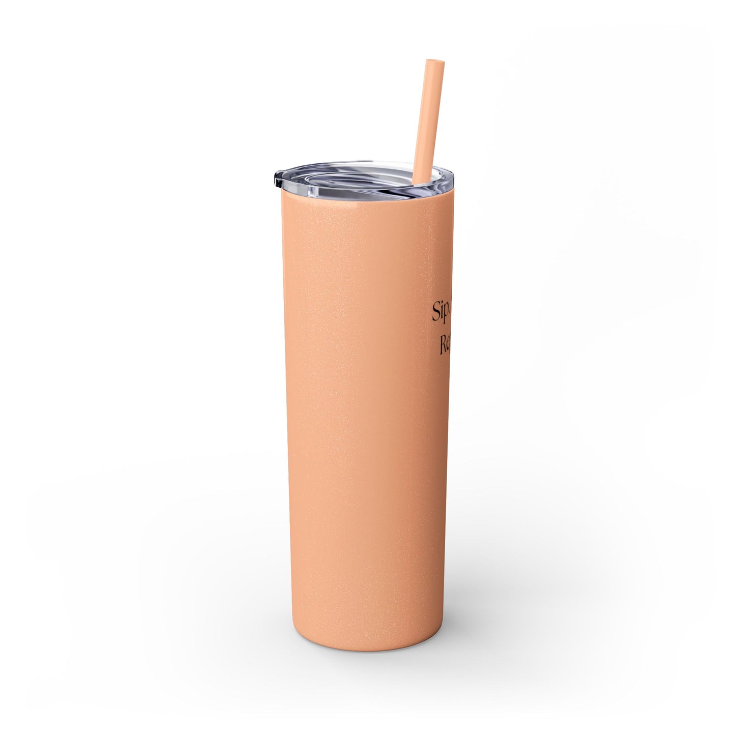 20oz Skinny Tumbler with Straw - Sip. Smile. Repeat.