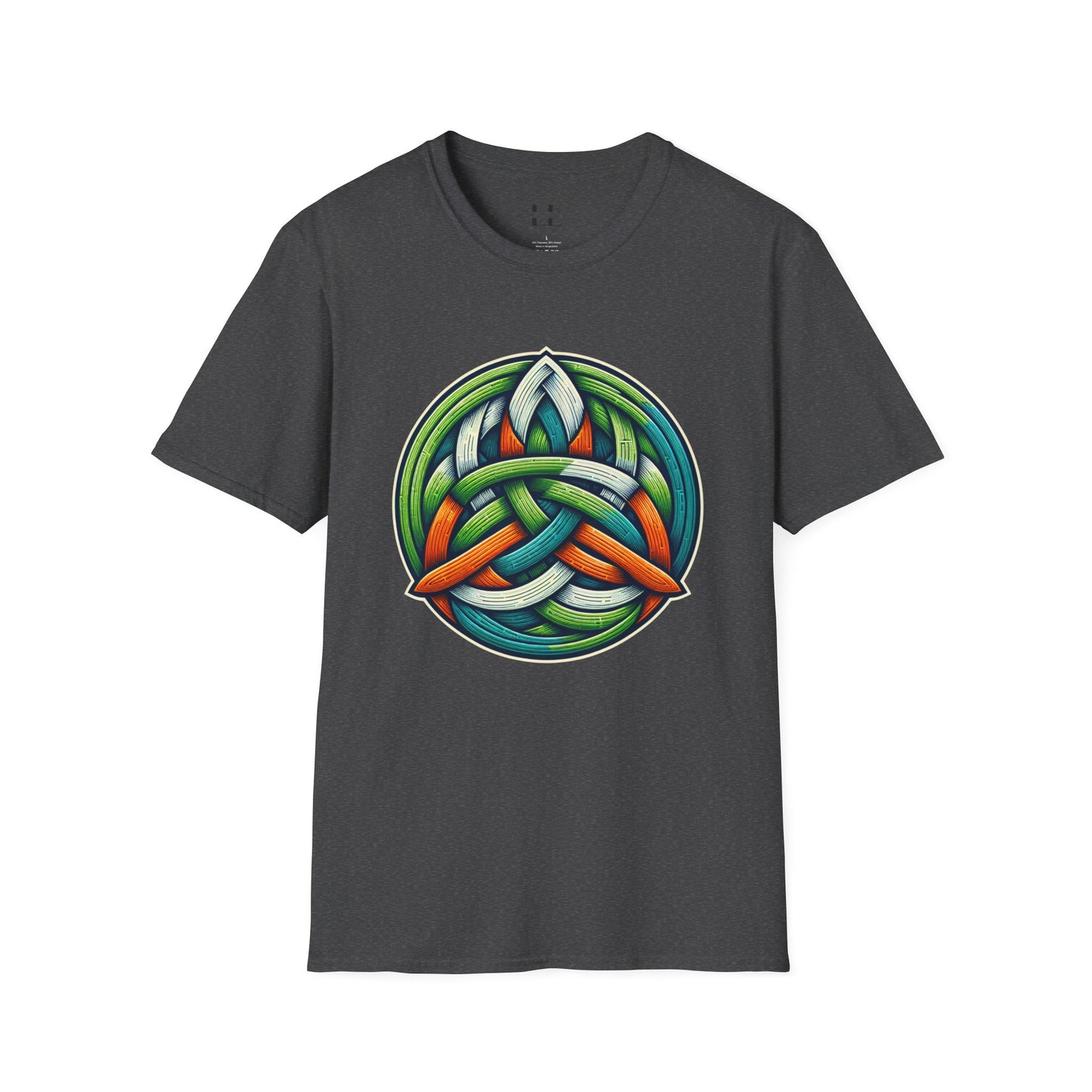 Celtic Knot Unisex Softstyle T-Shirt - Vibrant Nature-Inspired Design