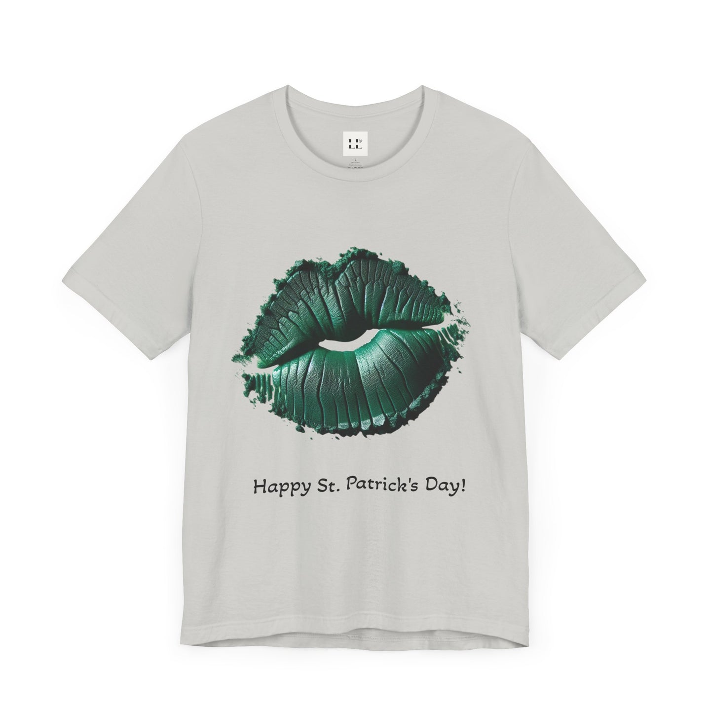 St. Patrick's Day Green Kiss Lip Tee for Unisex - Fun & Festive Short Sleeve T-Shirt