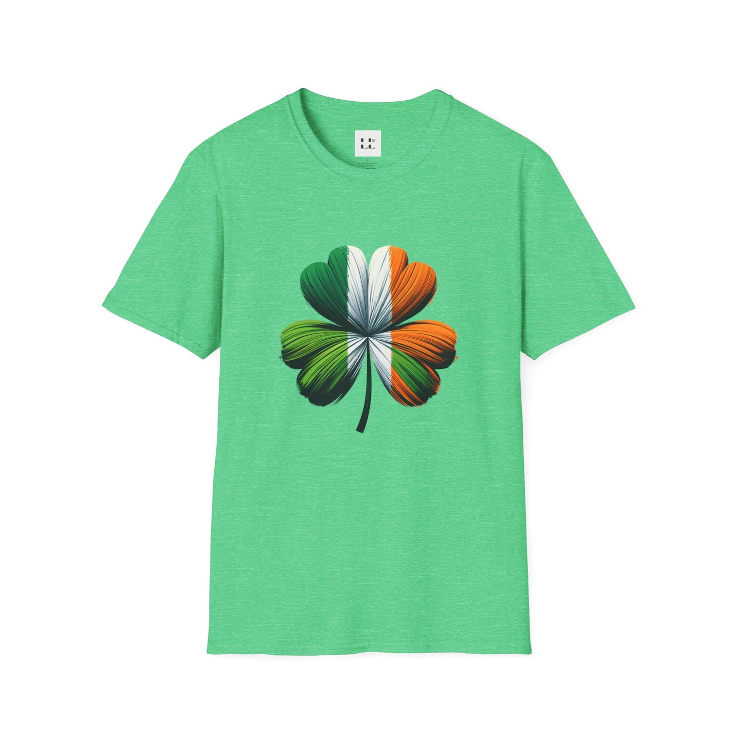 Unisex Softstyle T-Shirt with Vibrant Irish Clover Design - Perfect for St. Patrick's Day Celebrations