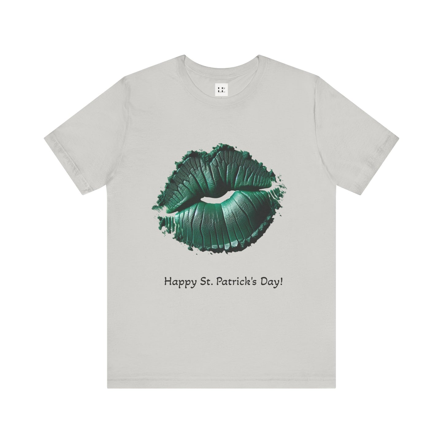 St. Patrick's Day Green Kiss Lip Tee for Unisex - Fun & Festive Short Sleeve T-Shirt