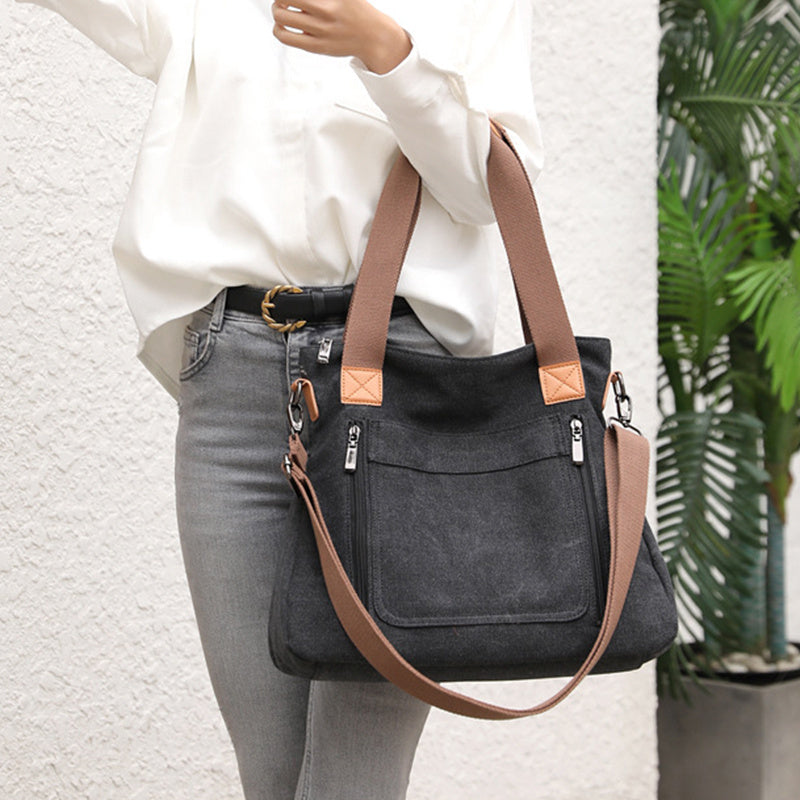 Women Large Canvas Shoulder Bag