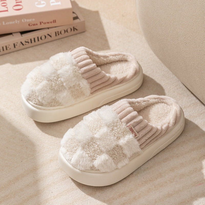 #11 - Women's Plaid Cotton Slippers