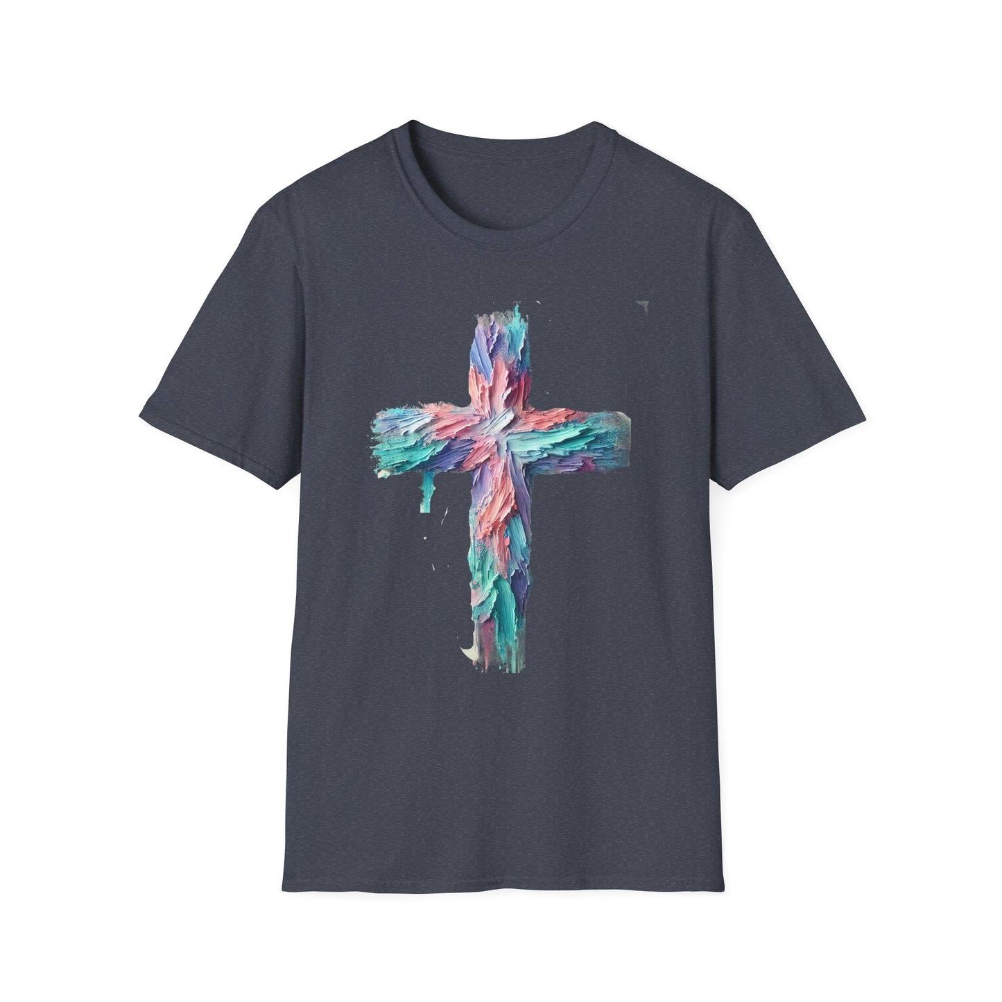 Vibrant Pastel Cross T-Shirt - Perfect for Spring and Summer Celebrations & Gift