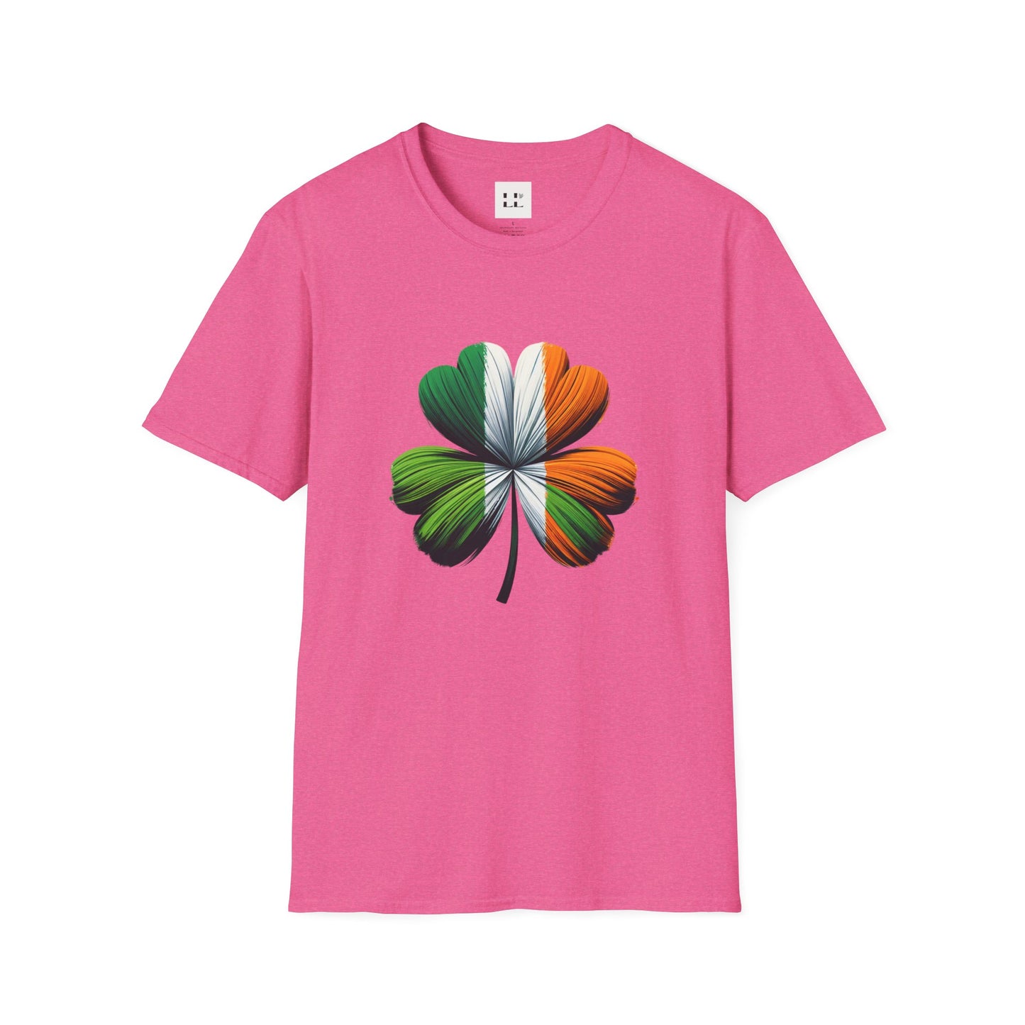 Unisex Softstyle T-Shirt with Vibrant Irish Clover Design - Perfect for St. Patrick's Day Celebrations