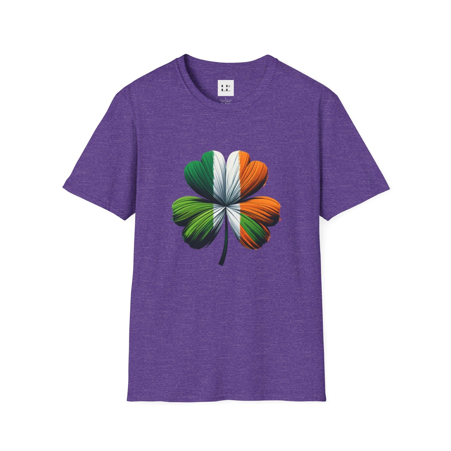 Unisex Softstyle T-Shirt with Vibrant Irish Clover Design - Perfect for St. Patrick's Day Celebrations