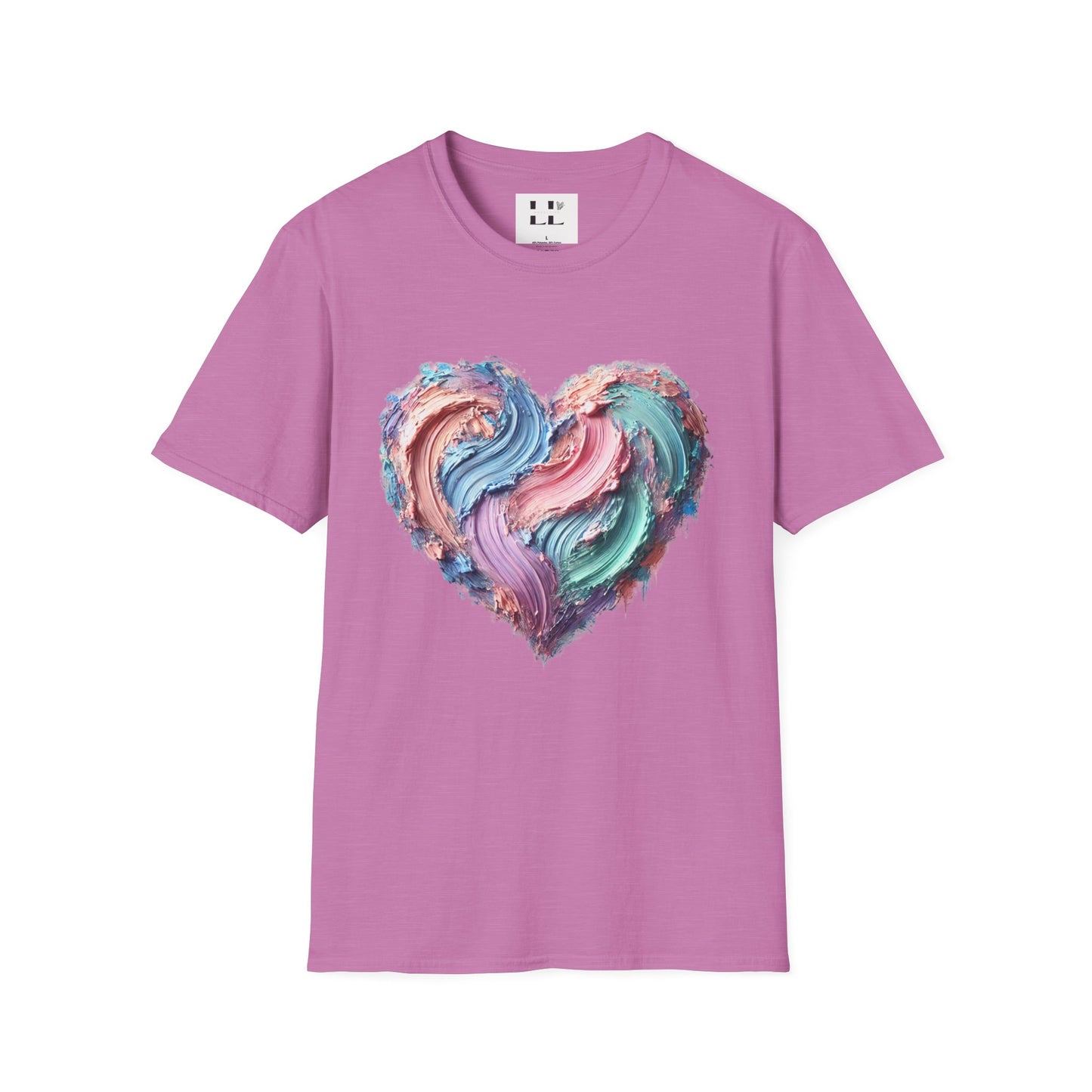 Vibrant Pastel Heart T-Shirt - Perfect for Spring and Summer Celebrations & Gift