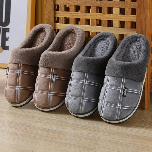 #44 - Men's Winter Slugged Bottom Plush Slippers