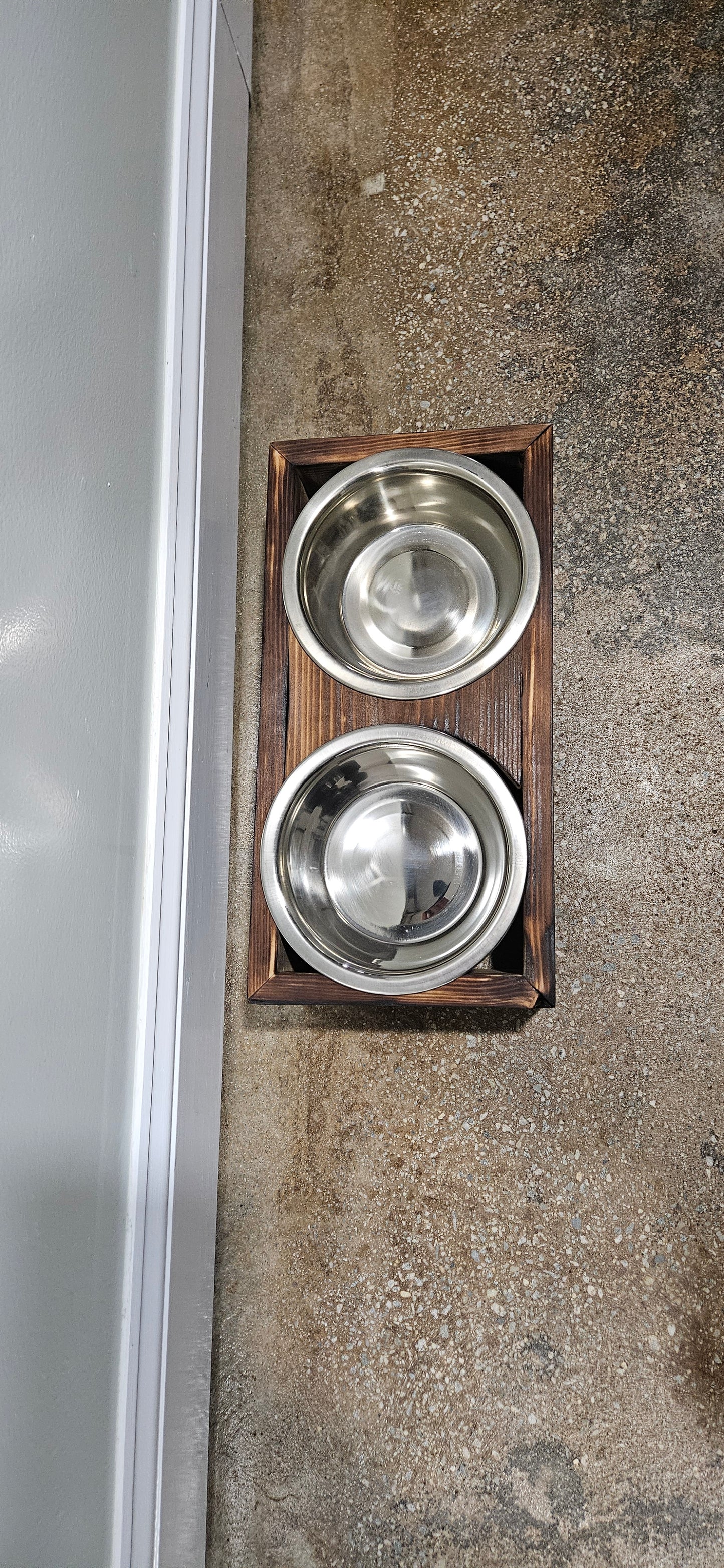 Rustic Handmade Pet Bowl Stand