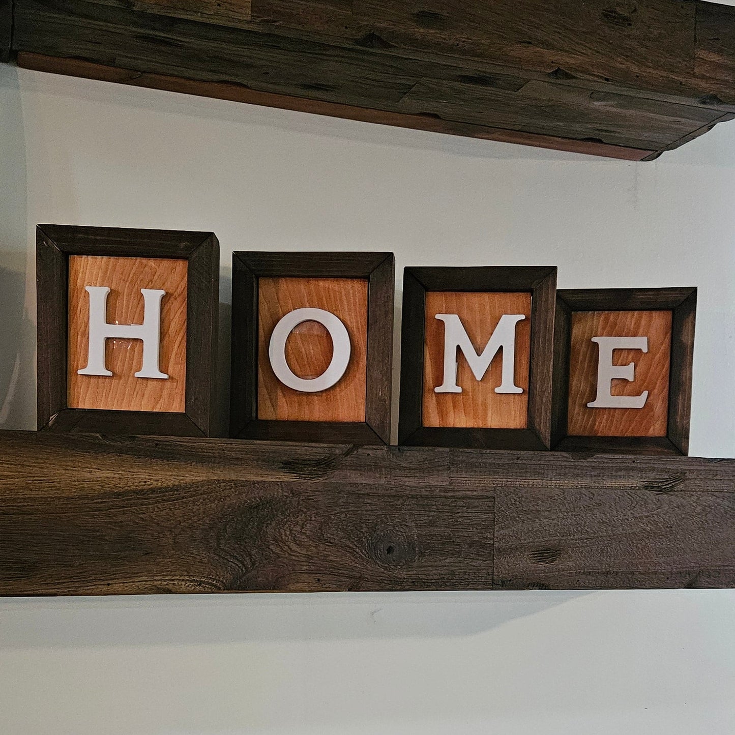 Handmade Wooden Letter Framed Decor