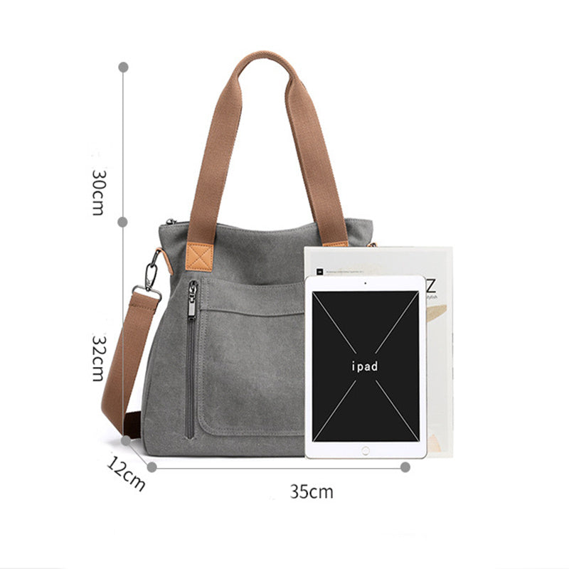 Women Large Canvas Shoulder Bag