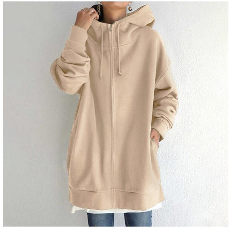 Oversized Women's Loose Hooded Sweatshirt