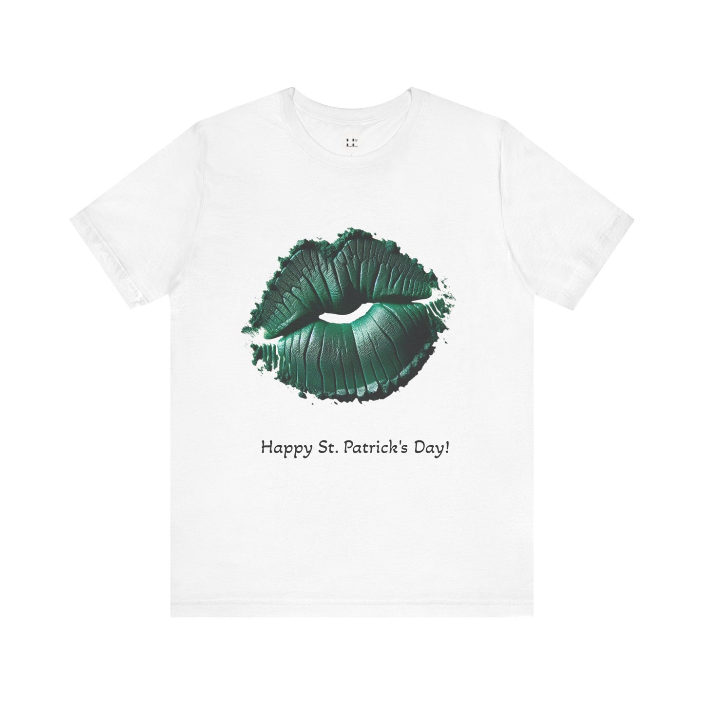 St. Patrick's Day Green Kiss Lip Tee for Unisex - Fun & Festive Short Sleeve T-Shirt