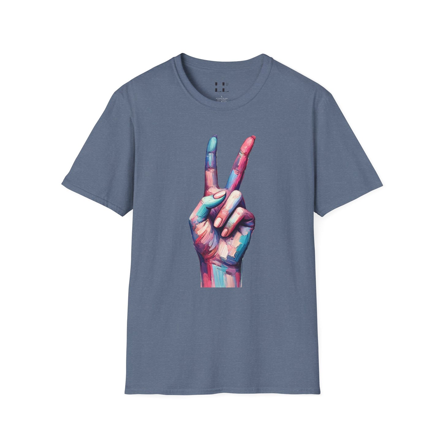 Vibrant Pastel Peace Sign T-Shirt - Perfect for Spring and Summer Celebrations & Gift