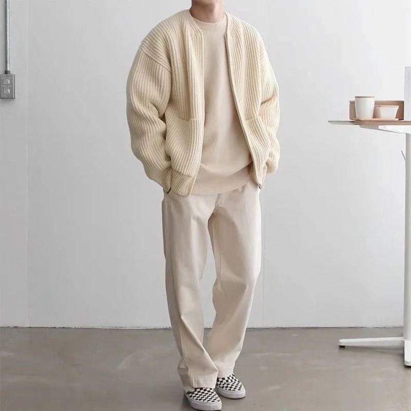 Men's Knit Zippered Cardigan