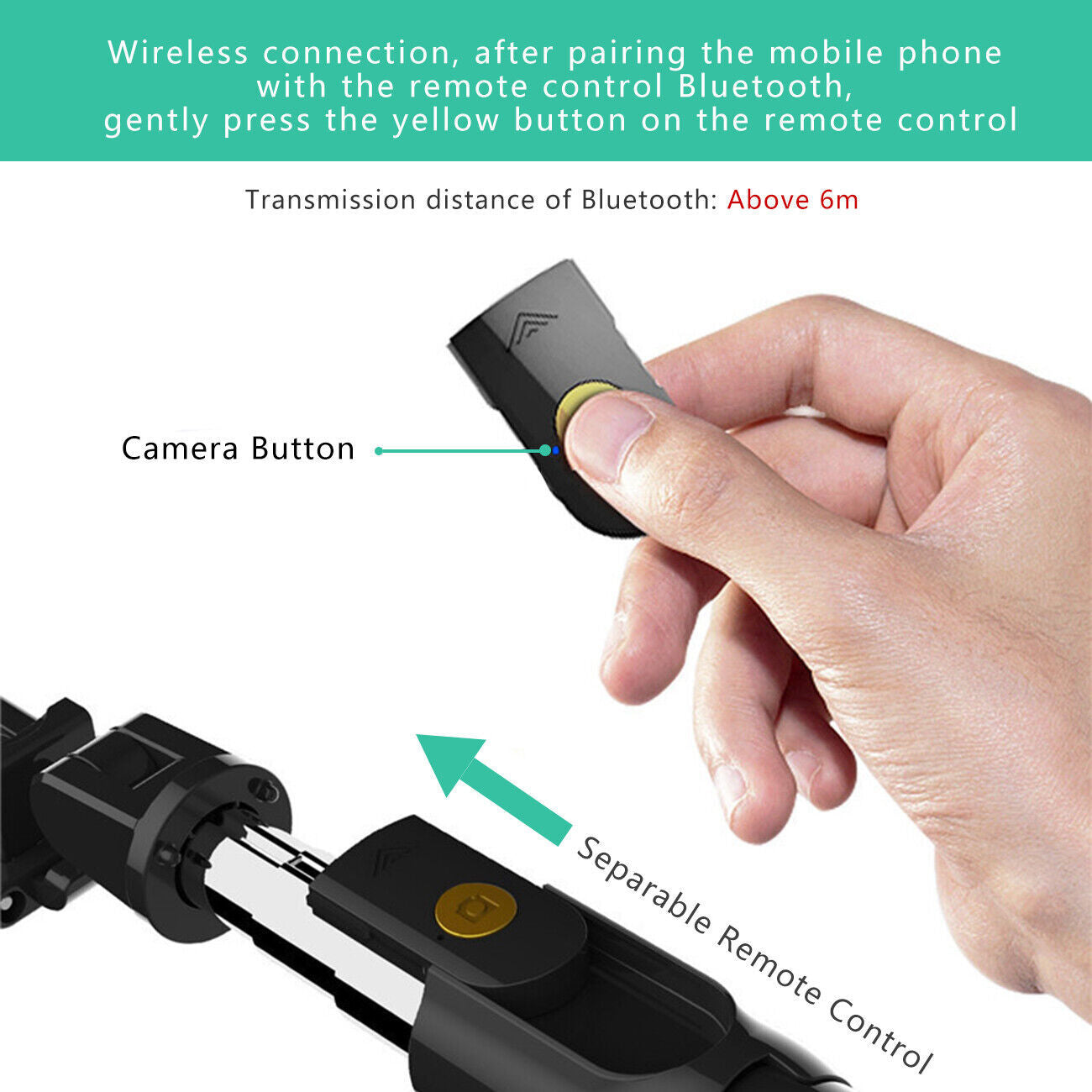 3-in-1 Universal Selfie Stick Tripod Stand For Cell Phone With Bluetooth Remote