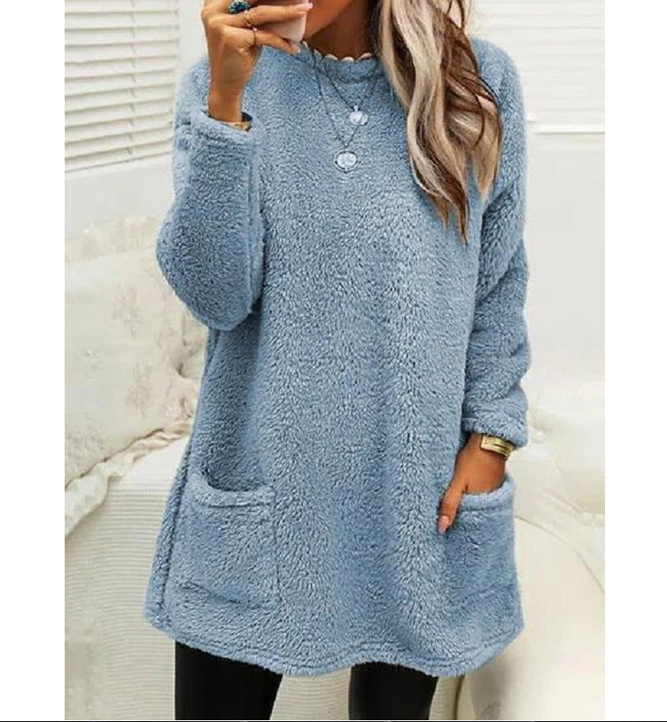 Women’s Oversized Fleece Pullover Sweatshirt