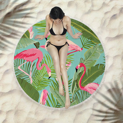 Round Fringed Beach Towel