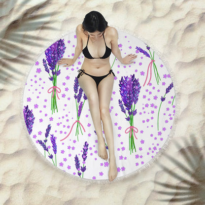 Round Fringed Beach Towel