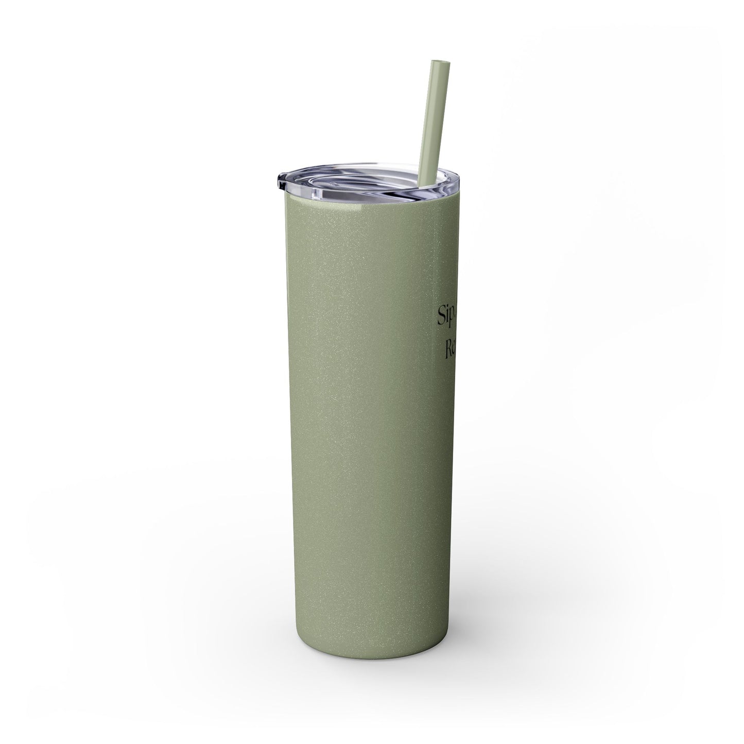 20oz Skinny Tumbler with Straw - Sip. Smile. Repeat.