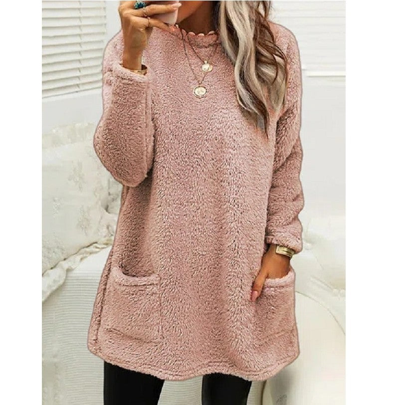 Women’s Oversized Fleece Pullover Sweatshirt