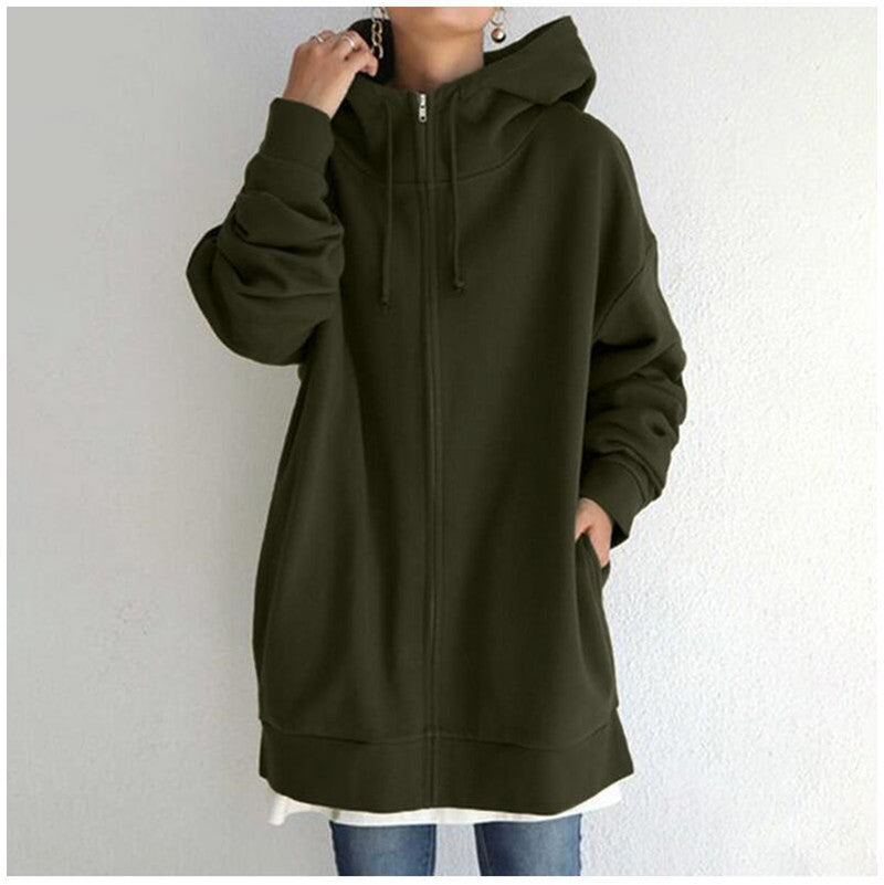 Oversized Women's Loose Hooded Sweatshirt