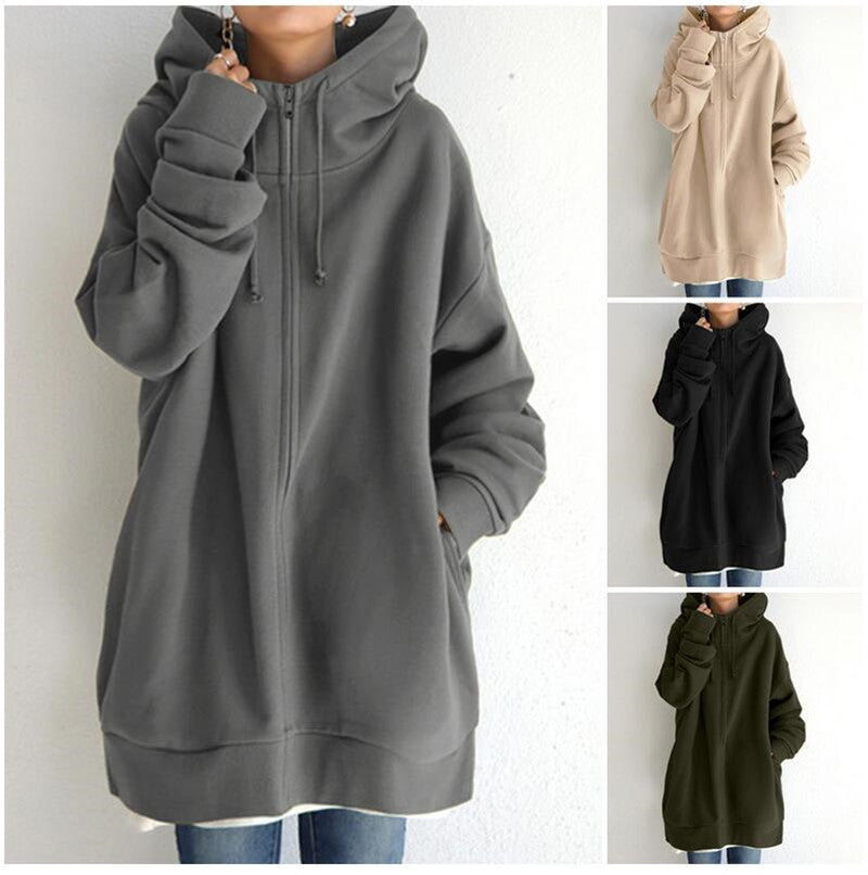 Oversized Women's Loose Hooded Sweatshirt