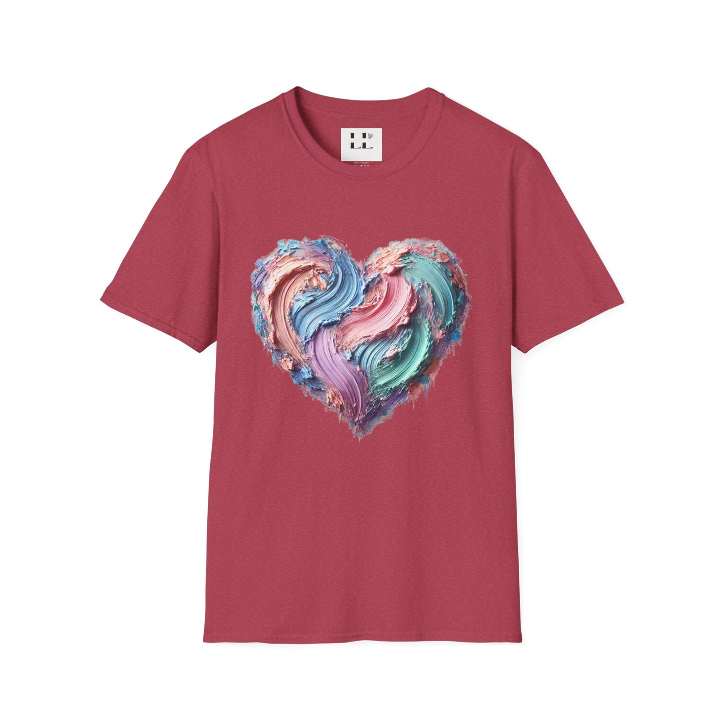 Vibrant Pastel Heart T-Shirt - Perfect for Spring and Summer Celebrations & Gift