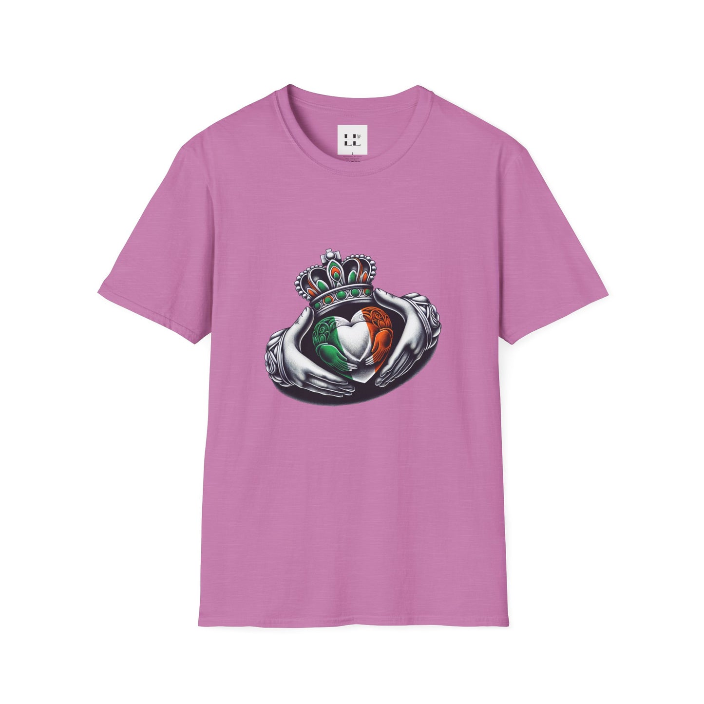 Crown & Heart Unisex Softstyle T-Shirt - Perfect for Celebrating Love and Heritage