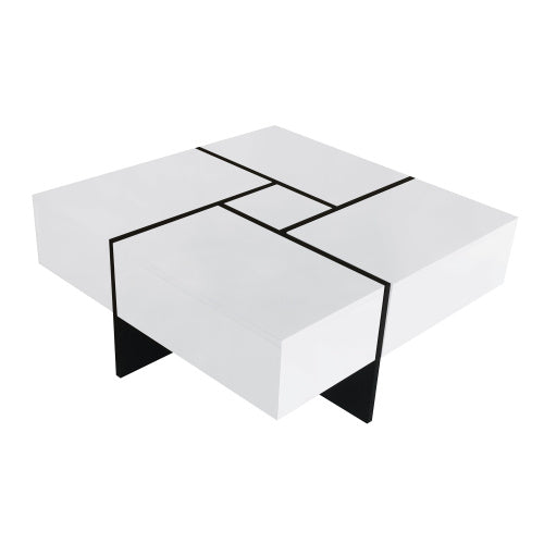 Coffee Table With 4 Hidden Storage Compartments
