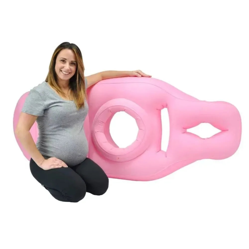 With Holes​​ Inflatable Maternity Bed​​ Foldable​​ ​​Adjustable Firmness​​ ​​Maternity Sleeping Mat​​ ​​Includes Air Pump​​
