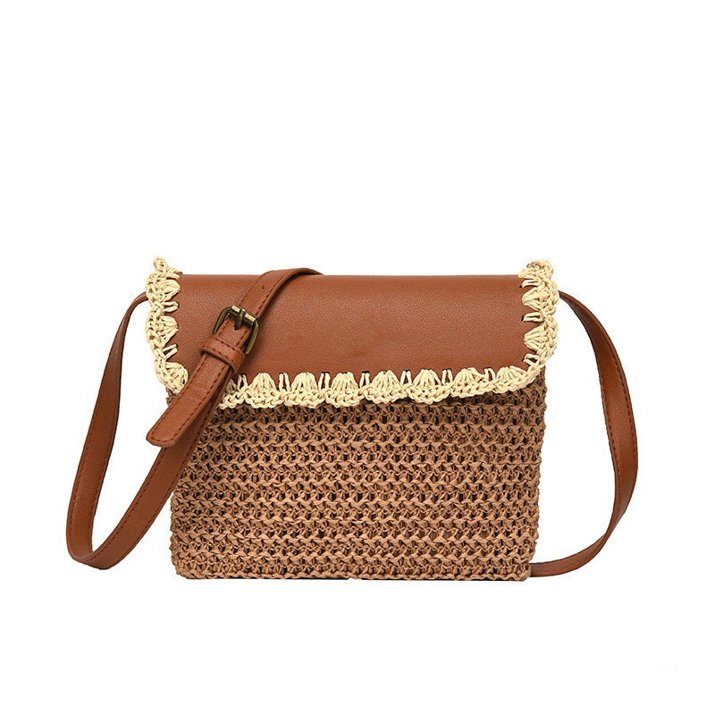 Straw Style Crossbody Bag