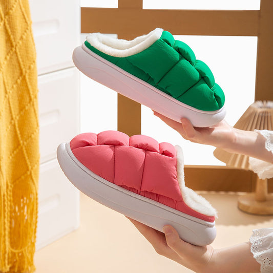 #46 - Women's Square Pattern Cotton Slippers