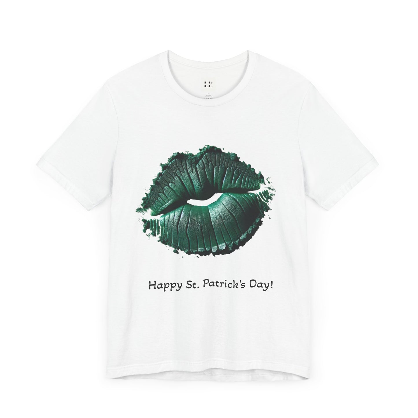 St. Patrick's Day Green Kiss Lip Tee for Unisex - Fun & Festive Short Sleeve T-Shirt