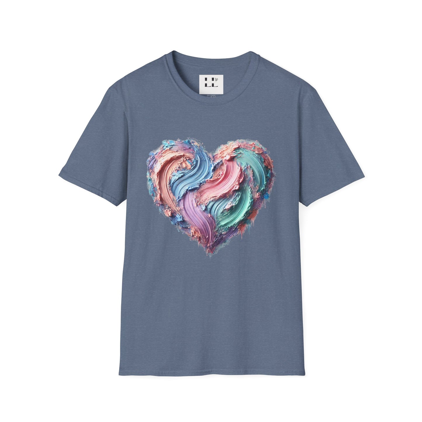Vibrant Pastel Heart T-Shirt - Perfect for Spring and Summer Celebrations & Gift