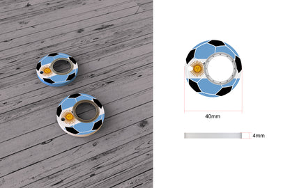 World Cup Fidget Spinner Keychain