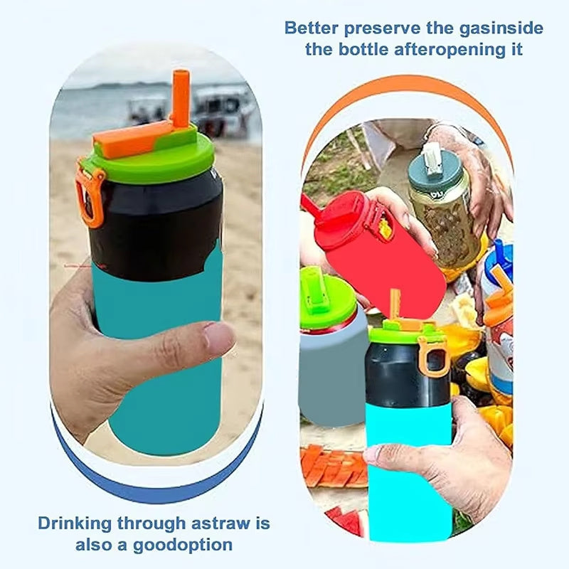 Soda Can Covers w / Straw
