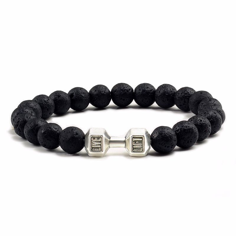 Natural Volcanic Stone Bead Bracelet