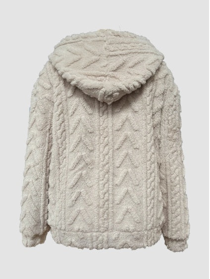 Super Soft Textured Hoodie with Pocket