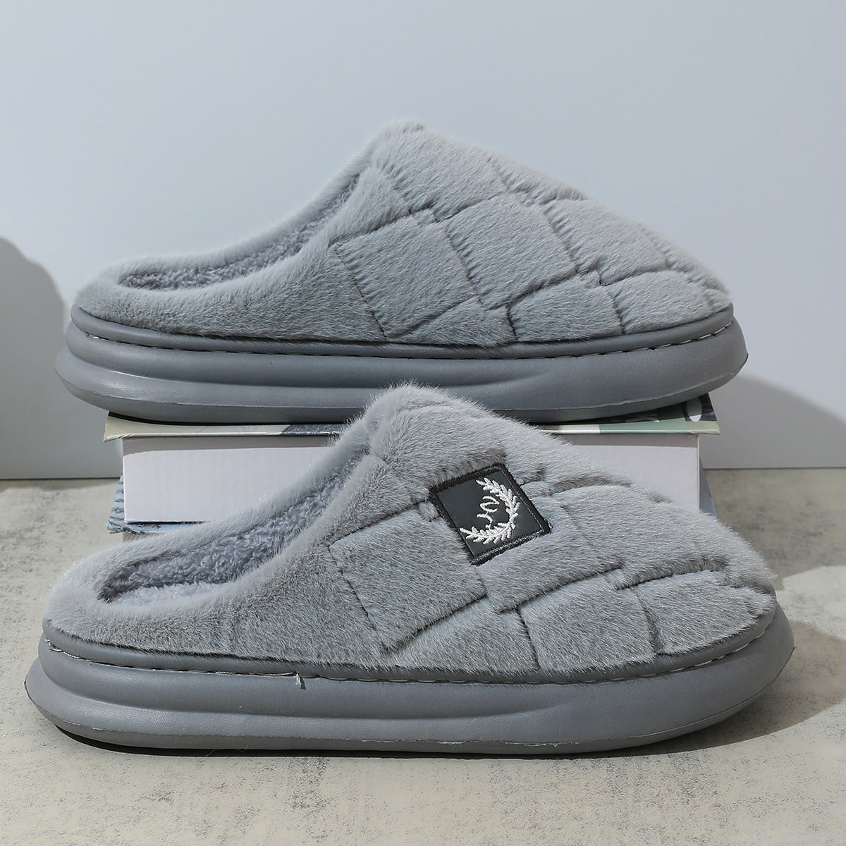 #12 - Men's Anti-Slip Cotton Slippers