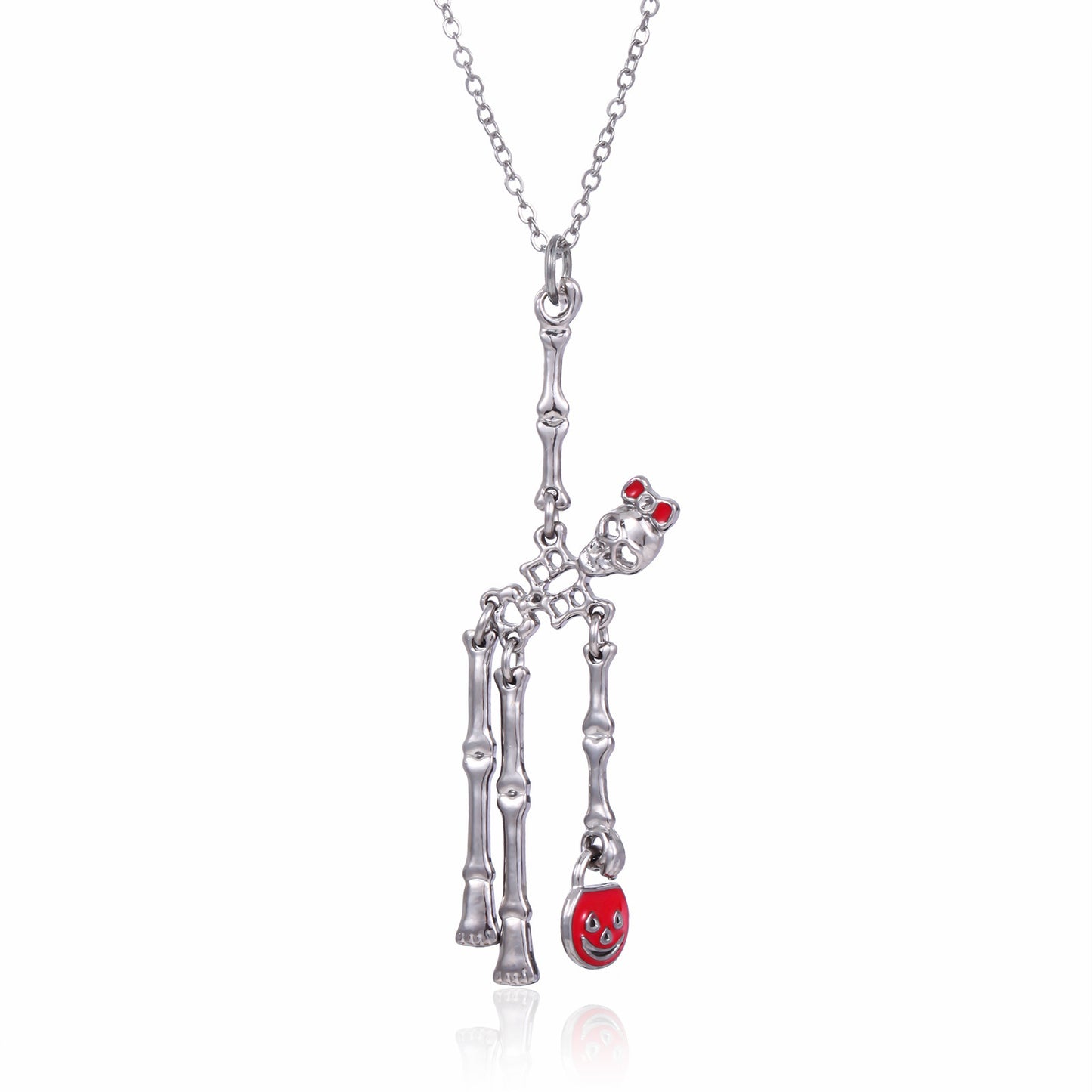 3-Piece Halloween Skeleton Jewelry Set — Earrings & Necklace