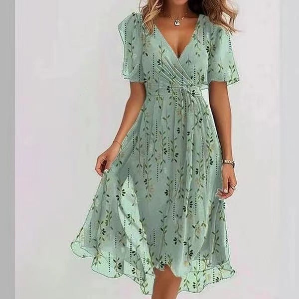 Layered Printed Summer Dress