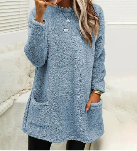 Women’s Oversized Fleece Pullover Sweatshirt