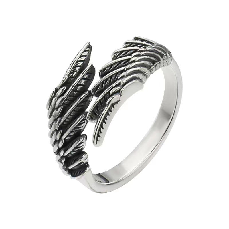 Inspirational Angel Wing Silver Ring